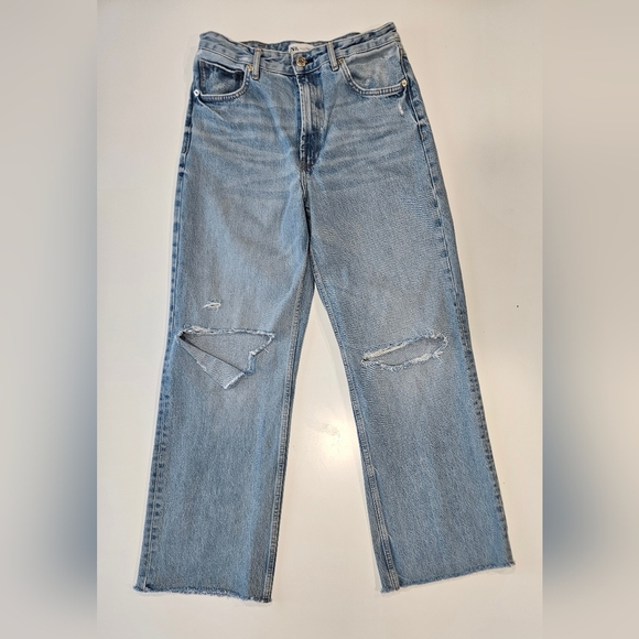 Zara Denim - ZARA Distress Wide-Leg Jeans!